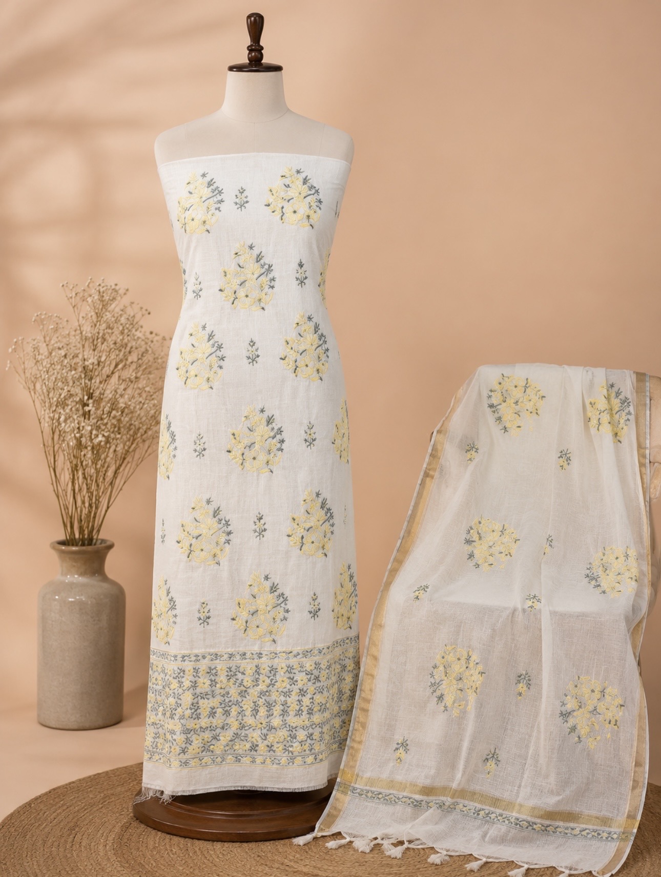 Maheshwari cotton 2 piece set